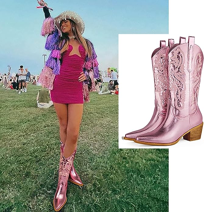 Color Me Chic: The Trendy Allure of Pink Cowboy Boots插图