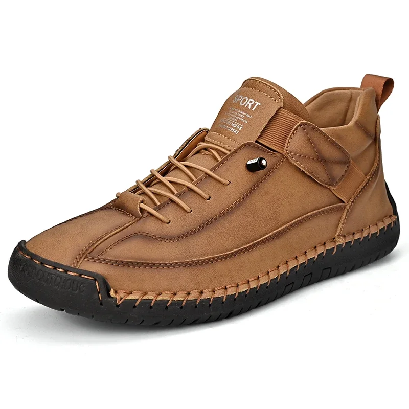 mens leather walking shoes