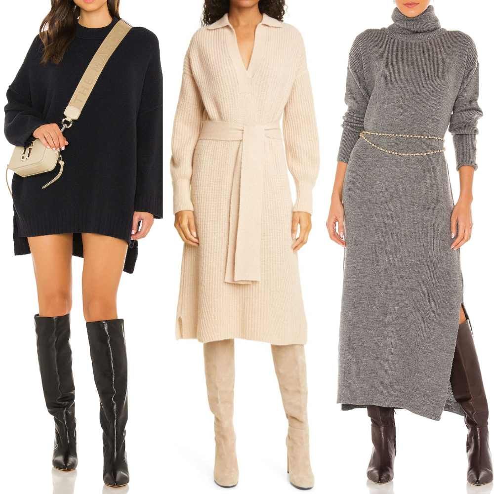 what shoes to wear with a sweater dress