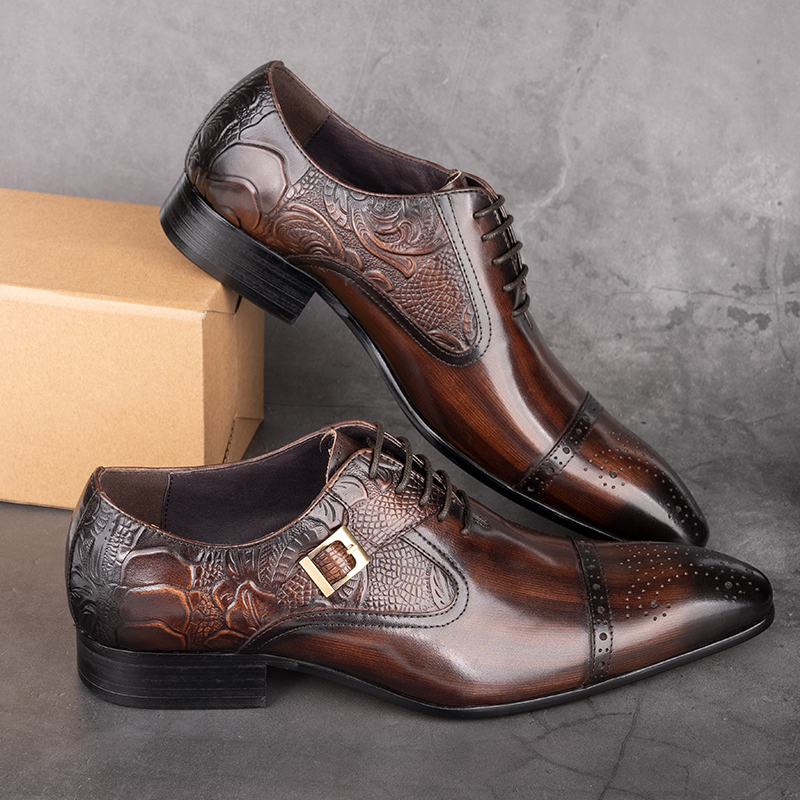 brown formal men shoes