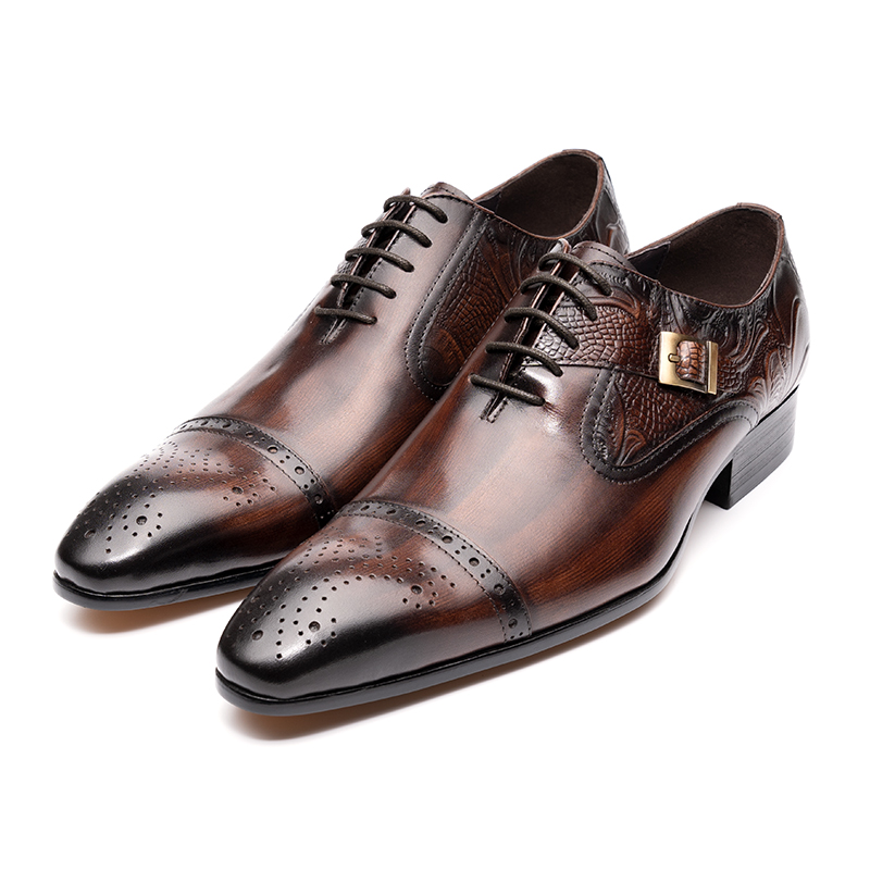 brown formal men shoes